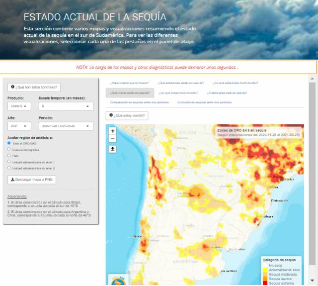 Nuevo sistema de información sobre sequías para el sur de Sudamérica  